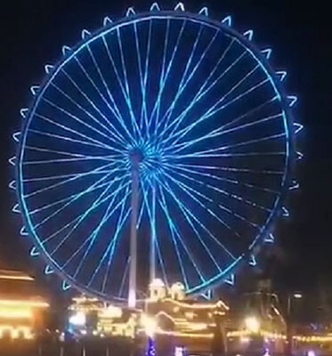 outdoor bar lights Ferris wheel led pixel dot rgb