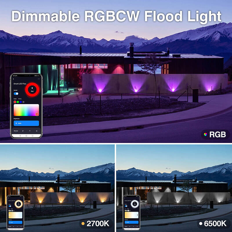 colored outdoor remote control plug in rgb led flood lights