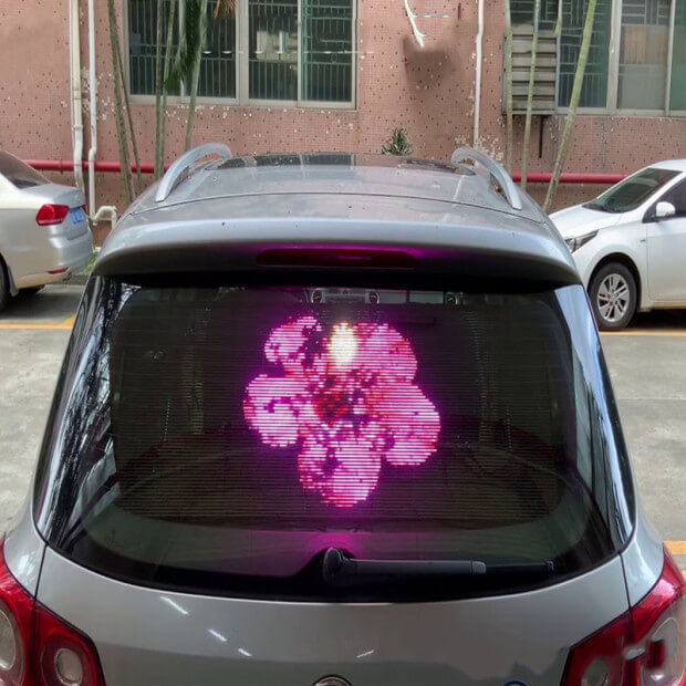 taxi rear window led display